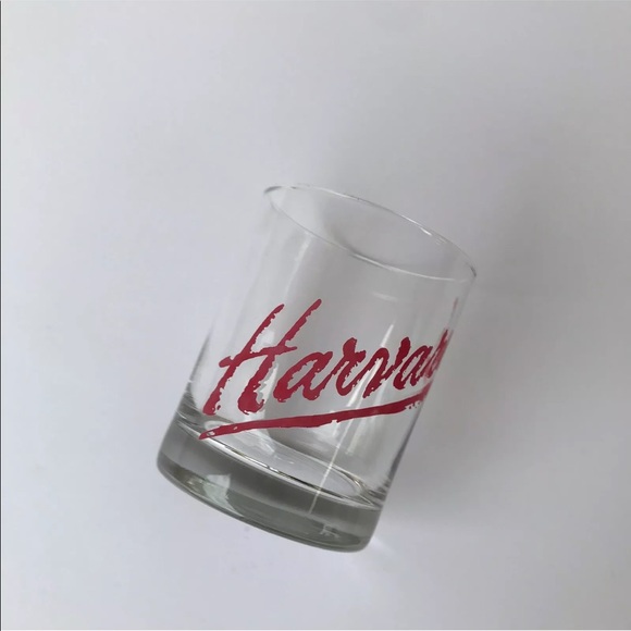 Vintage Harvard 80s Rocks Glass 4 inches Tall - Picture 6 of 7